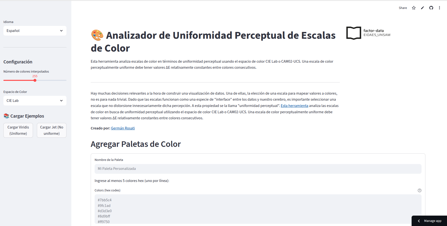 Analizador de paletas de color